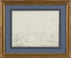 Jan Piotr Norblin de la Gourdaine (1745-1830), Hala targowa w Opolu Lubelskim, 1794