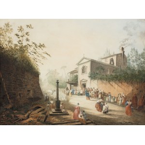 Wandalin Strzałecki (1855-1917), Procesja, 1882