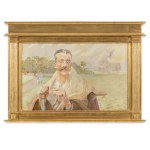 Jacek Malczewski (1854-1929), Portrait of a man against a landscape, 1920