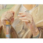 Jacek Malczewski (1854-1929), Portret mężczyzny na tle pejzażu, 1920