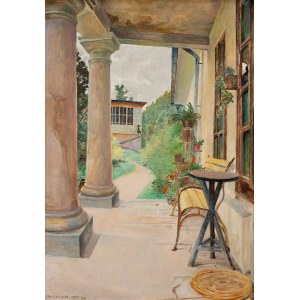 Jacek Malczewski (1854-1929), Willa w Lusławicach, 1924