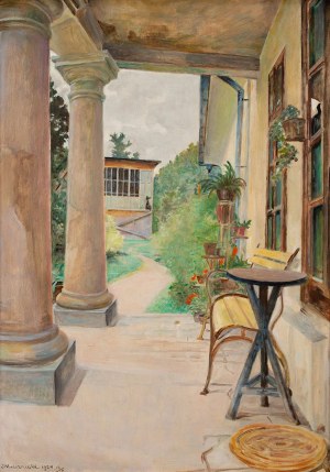 Jacek Malczewski (1854-1929), Willa w Lusławicach, 1924