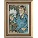 Julian Fałat (1853-1929), Chłopiec z gałązką bzu, 1911