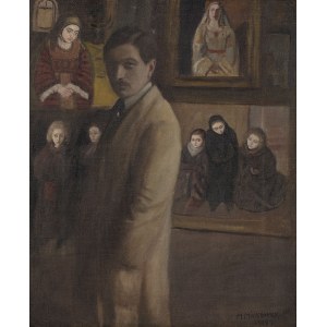 Maurycy Minkowski (1881-1930), Autoportret w studio, 1919