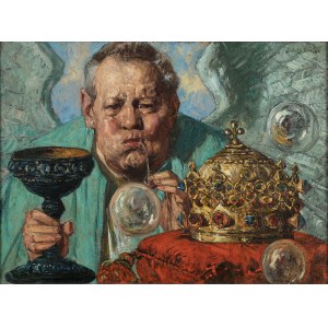 Ludwik Stasiak (1858-1924), Bańki mydlane, po 1910 (Autoportret)