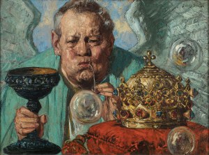 Ludwik Stasiak (1858-1924), Bańki mydlane, po 1910 (Autoportret)