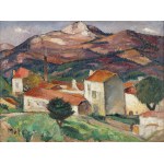 Mela Muter (1876-1967), Pejzaż z południa Francji, ok. 1923 / Portret pisarza, lata 1940-1945 (obraz dwustronny)