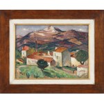 Mela Muter (1876-1967), Pejzaż z południa Francji, ok. 1923 / Portret pisarza, lata 1940-1945 (obraz dwustronny)