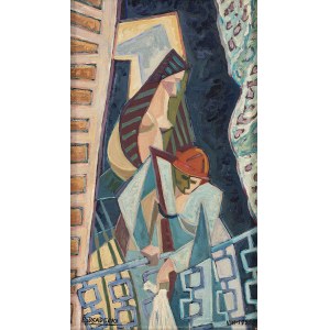 Kazimierz Podsadecki (1904-1970), On the Balcony, 1955