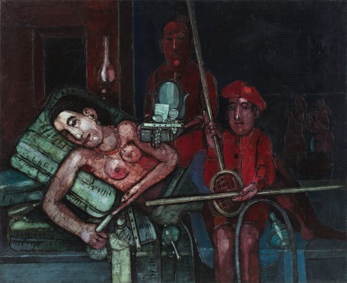 Kiejstut Bereźnicki (ur. 1935), Scena wieczorna z czerwieniami, 1968