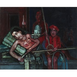 Kiejstut Bereźnicki (ur. 1935), Scena wieczorna z czerwieniami, 1968