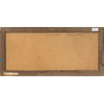 Edward Krasiński (1925-2004), INTERWENCJA - BŁĘKITNA LINIA biegnąca wzdłuż reprodukcji obrazu Jana Matejki Bitwa pod Grunwaldem