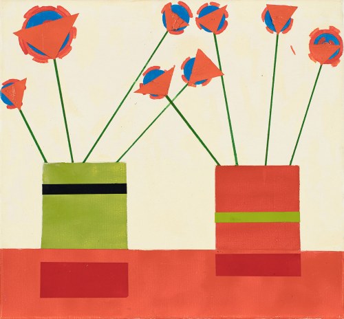 Włodzimierz Pawlak (ur. 1957), Kwiaty na dwa wazony, 2012