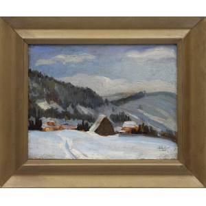 Maksymilian FEUERRING (1896-1985), Pejzaż zimowy - W górach, 1927