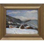 Maksymilian FEUERRING (1896-1985), Pejzaż zimowy - W górach, 1927