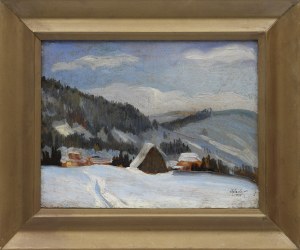 Maksymilian FEUERRING (1896-1985), Pejzaż zimowy - W górach, 1927