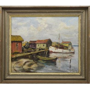 Painter unspecified, Fishing harbor