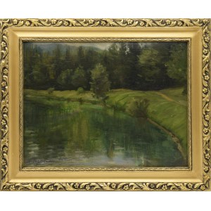 Artysta nieokreślony, Pejzaż nad wodą, 1937