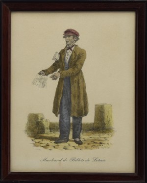 Carle VERNET (1758-1836) - według, Para grafik - uliczni handlarze
