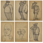 Aleksander ŻURAKOWSKI (1892-1978), Trzy kartki ze szkicownika, 1955 r.