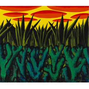 Wojciech Ćwiertniewicz (ur. 1955, Krościenko), Na plantacji, 1987