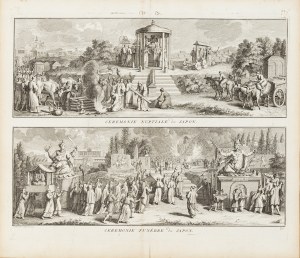 Bernard Picart (1673-1733), Ceremonia Neptuna oraz ceremonia pogrzebowa w Japonii, 1727