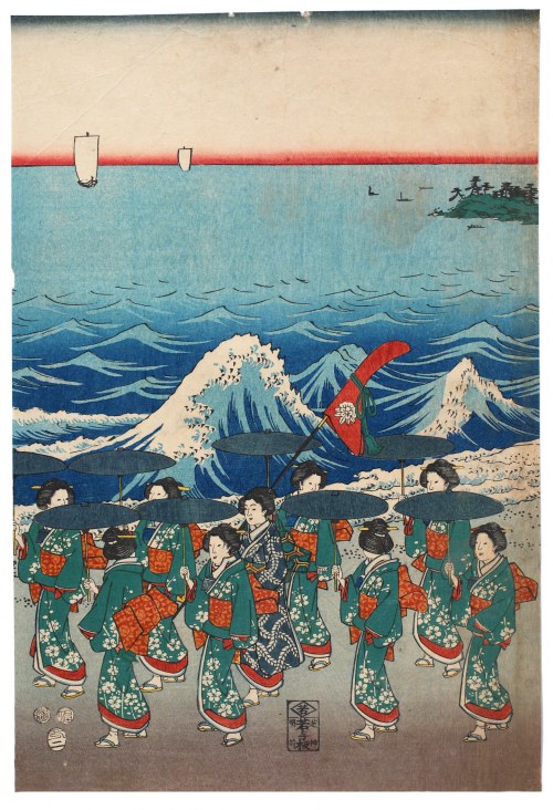 Ando Hiroshige lub Hiroshige II, Plansza z tryptyku 
