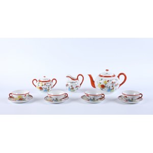 Tea set for 4 persons, mid-20th century.