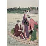 Kiyonaga Torii (1752-1815), Prom na rzece Rokugo, wyd. Adachi, Japonia, ok. 1960 r.