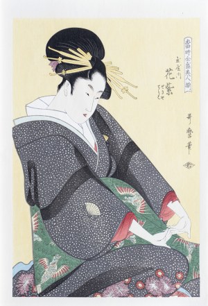 Kitagawa Utamaro (1753-1806), Hanamurasaki z Tamayi, z serii: Plejada największych współczesnych piękności, wyd. Yuyudo, Japonia, okres Showa, ok. 1970 r.