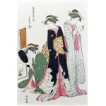Kiyonaga Torii (1752-1815), Trzy gejsze z ulicy Tachibana, wyd. Adachi, Japonia, 1961 r.