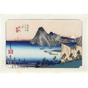 Utagawa Hiroshige (1797 - 1858), Maisaka, widok z Imagiri, z serii: Pięćdziesiąt trzy stacje na gościńcu Tōkaidō, Japonia, okres Showa (po 1960 r.)