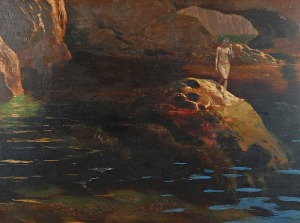 Feliks Michał WYGRZYWALSKI (1875-1944), Nimfa na skałach morskich