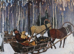 Julian FAŁAT (1853-1929), Na polowaniu, ok. 1915