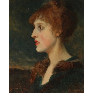 Jan STYKA (1858-1925), Portret młodej kobiety, ok. 1910