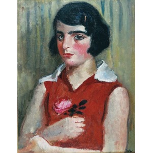 Wojciech WEISS (1875-1950), Dziewczyna z różą