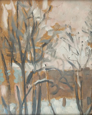 Tymon NIESIOŁOWSKI (1882-1965), Zima w Wilnie - Pejzaż z drzewami, 1949