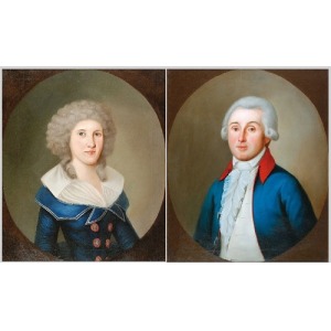 Malarz nieokreślony (XVIII w.), Jan Kalkstein i Marianna z Bromirskich Kalsteinowa - para portretów, 1786