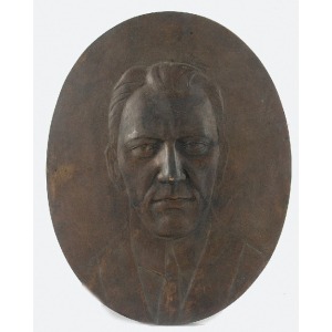 Marian SŁUGOCKI (1883-1944), Plakieta z portretem mężczyzny, 1927