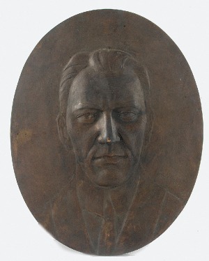 Marian SŁUGOCKI (1883-1944), Plakieta z portretem mężczyzny, 1927