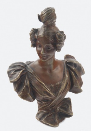 Georges van der STRAETEN (1856-1941), Popiersie kobiety z kokiem