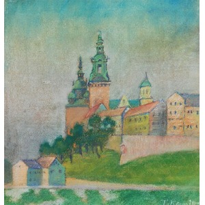 Tadeusza KANTOR (1915-1990), Widok na Wawel / Pejzaż - obraz dwustronny, ok. 1935 r.