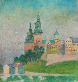 Tadeusza KANTOR (1915-1990), Widok na Wawel / Pejzaż - obraz dwustronny, ok. 1935 r.