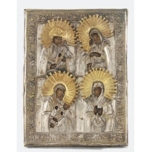 Ikona - Cztery wizerunki Matki Boskiej, w okładzie