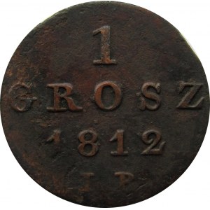 Księstwo Warszawskie, 1 grosz 1812 I.B., Warszawa