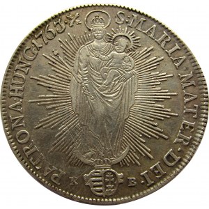 Austria, Maria Teresa, talar 1763, Kremnica, ładny egzemplarz