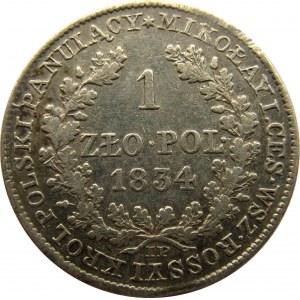 Mikołaj I, 1 złoty 1834 I.P., Warszawa