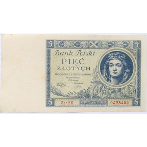 Polska, II RP, 5 złotych 1930, seria BO, UNC/UNC-