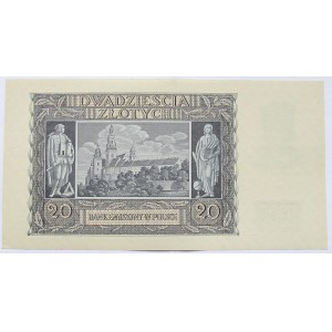 Polska, Generalna Gubernia, 20 złotych 1940, seria G, UNC