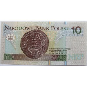 Polska, III RP, 10 złotych 1994, seria AA 00....., UNC